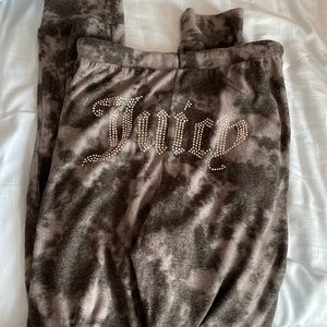 Juicy couture terry cloth grey tie dye pjs with tags